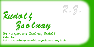 rudolf zsolnay business card